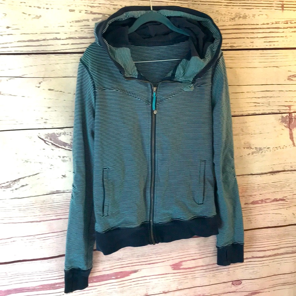 Lululemon striped full zip hoodie
